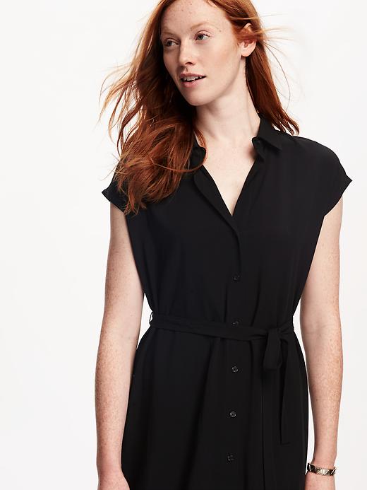Image number 3 showing, Dolman-Sleeve Shirt Dress for Women