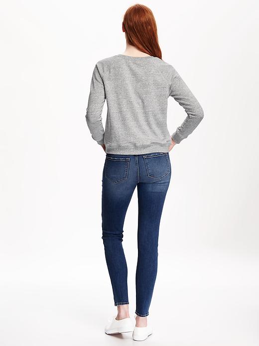 Image number 2 showing, Relaxed Graphic Fleece Sweatshirt for Women