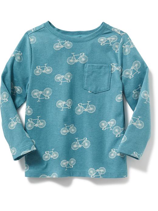 View large product image 1 of 1. Printed Crew-Neck Pocket Tee for Toddler
