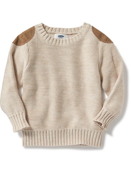 View large product image 1 of 1. Pull-Over Patch-Shoulder Sweater for Toddler
