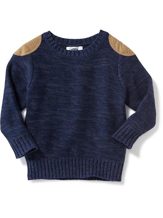 View large product image 1 of 1. Pull-Over Patch-Shoulder Sweater for Toddler
