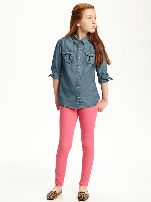 View large product image 2 of 2. Chambray Shirt for Girls