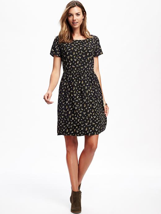 View large product image 1 of 1. Short-Sleeve Swing Dress for Women