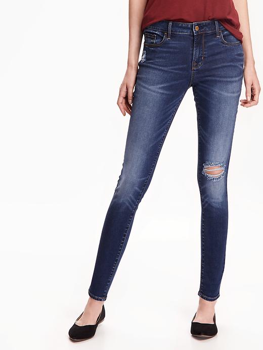 View large product image 1 of 2. Mid-Rise Rockstar Skinny Jeans for Women