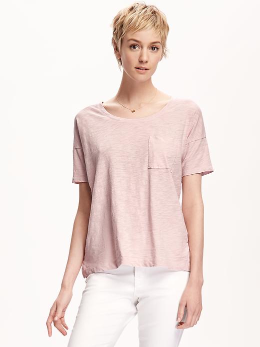 View large product image 1 of 1. Boyfriend Scoop-Neck Tee for Women