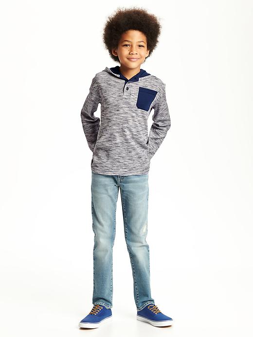 View large product image 2 of 2. Thermal Henley Hoodie For Boys