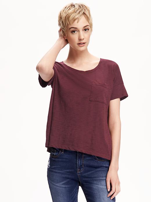 View large product image 1 of 1. Boyfriend Scoop-Neck Tee for Women