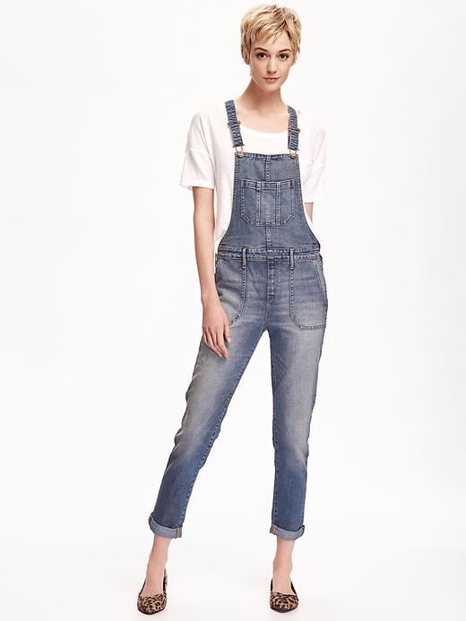 View large product image 1 of 1. Skinny Denim Overalls for Women
