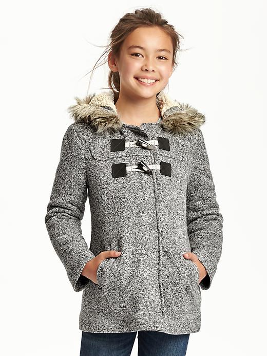 View large product image 1 of 2. Sweater-Knit Fleece Jacket for Girls