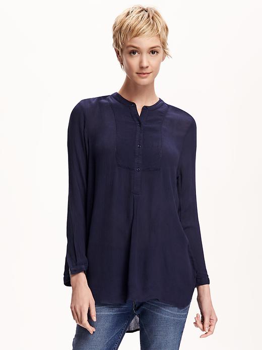 View large product image 1 of 1. Mandarin Collar Tunic for Women