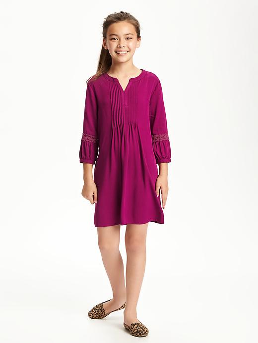 View large product image 1 of 1. Pleated Swing Dress for Girls
