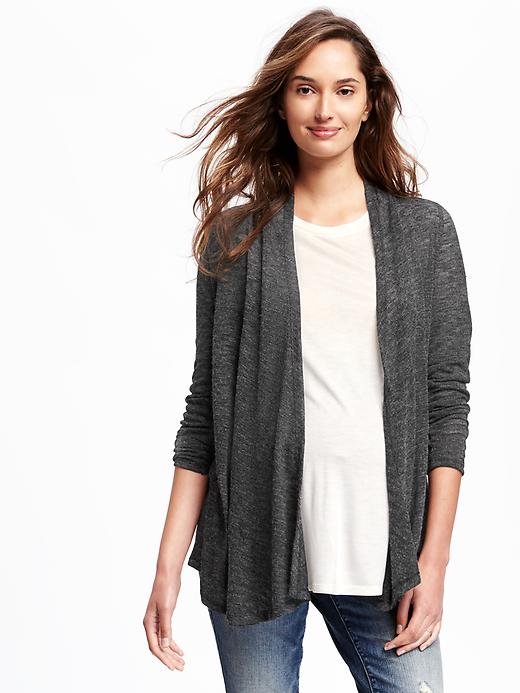 View large product image 1 of 1. Maternity Open-Front Drapey Cardi