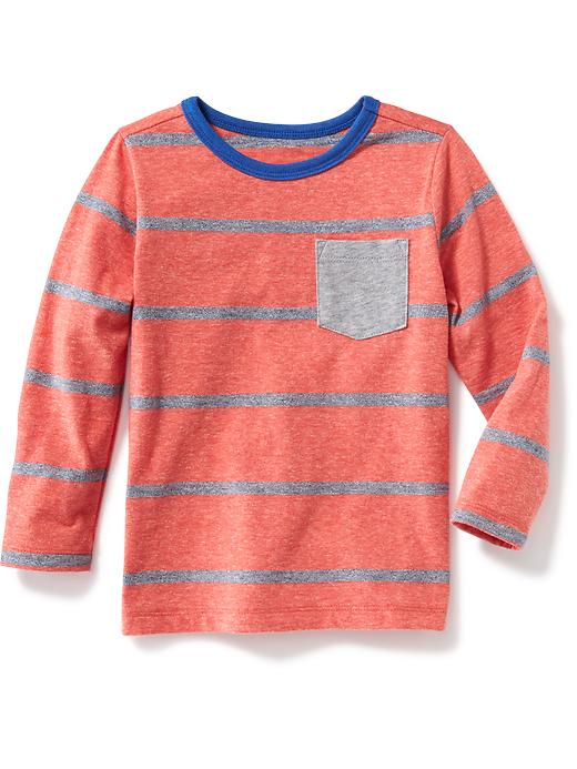 View large product image 1 of 1. Striped Pocket Tee for Toddler