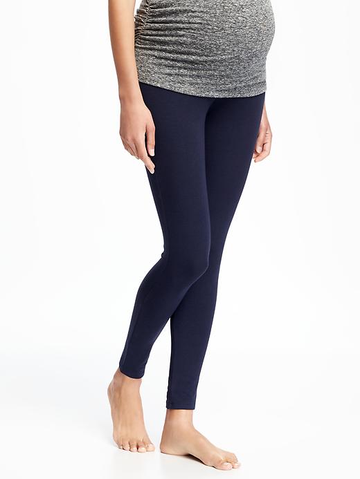View large product image 1 of 1. Maternity Full-Panel Jersey Leggings