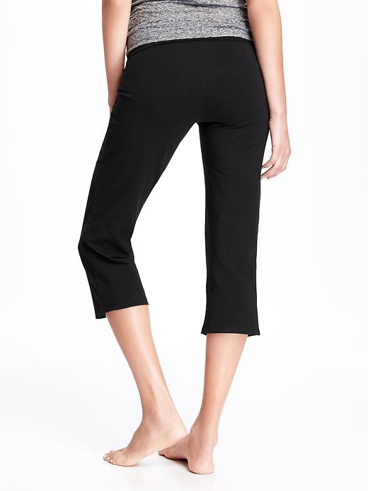 View large product image 2 of 3. Maternity Roll-Panel Yoga Capris