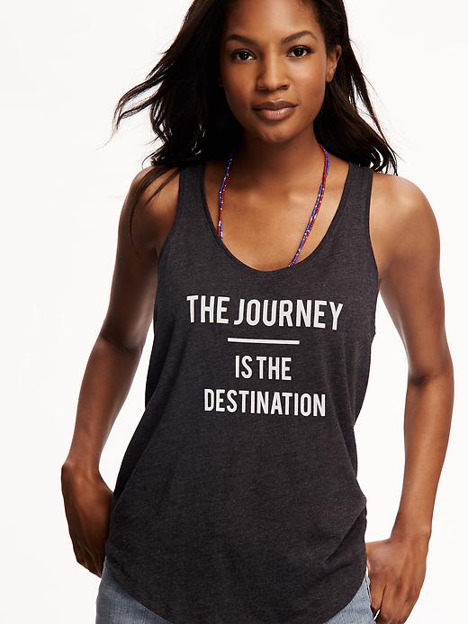 Image number 4 showing, Relaxed Graphic Scoop Racer Tank for Women