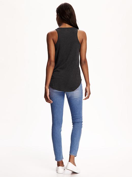 Image number 2 showing, Relaxed Graphic Scoop Racer Tank for Women