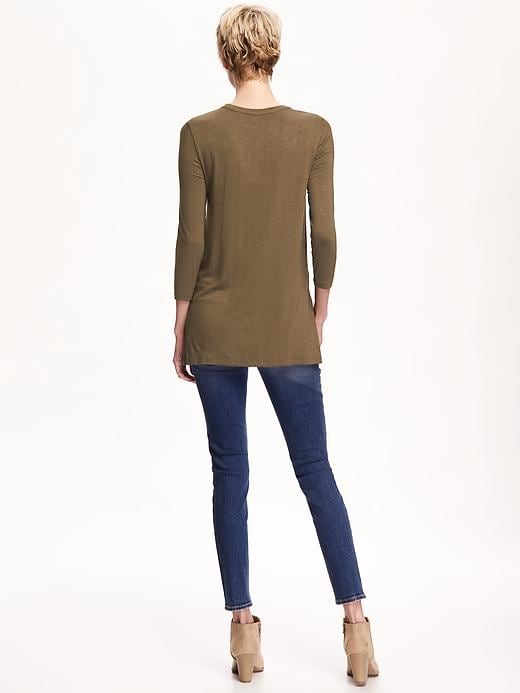 Image number 2 showing, Relaxed Long and Lean Tunic Tee for Women