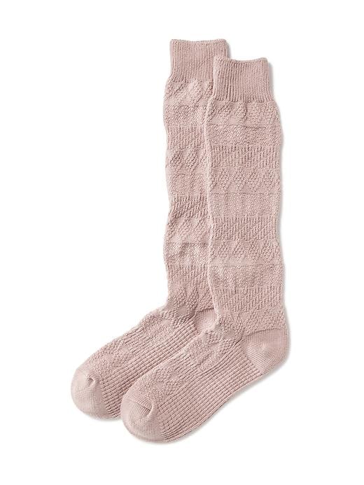View large product image 1 of 1. Textured Boot Socks for Women