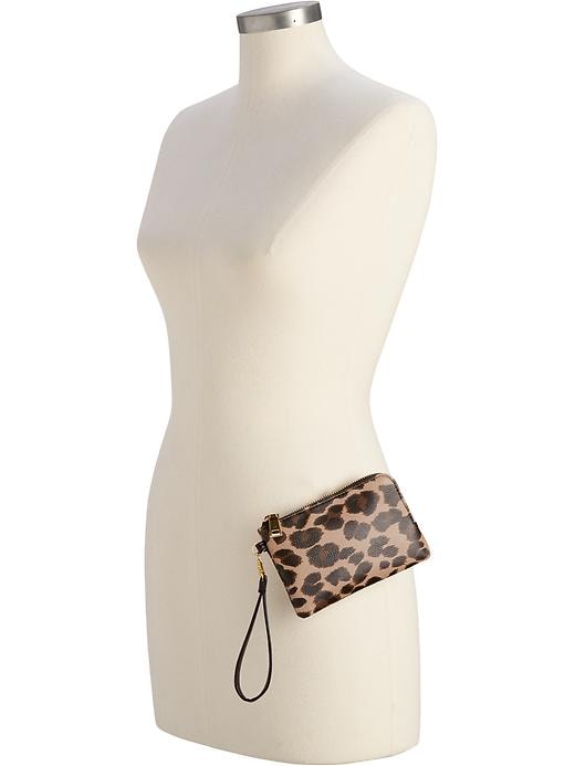 View large product image 2 of 2. Faux-Leather Wristlet for Women