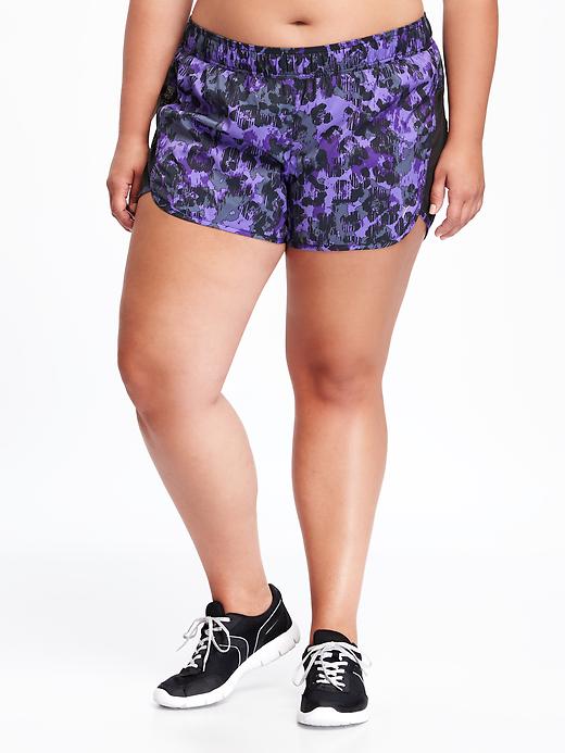 View large product image 1 of 2. Loose-Fit Go-Dry Plus-Size Running Shorts