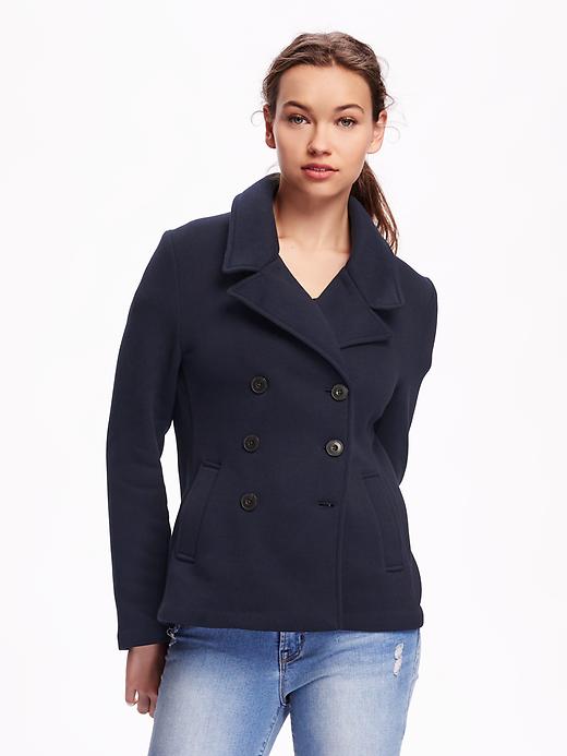 Image number 1 showing, Knit Peacoat for Women