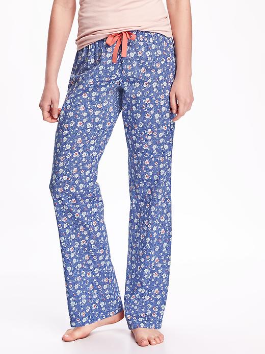 View large product image 1 of 1. Printed Poplin Sleep Pant for Women