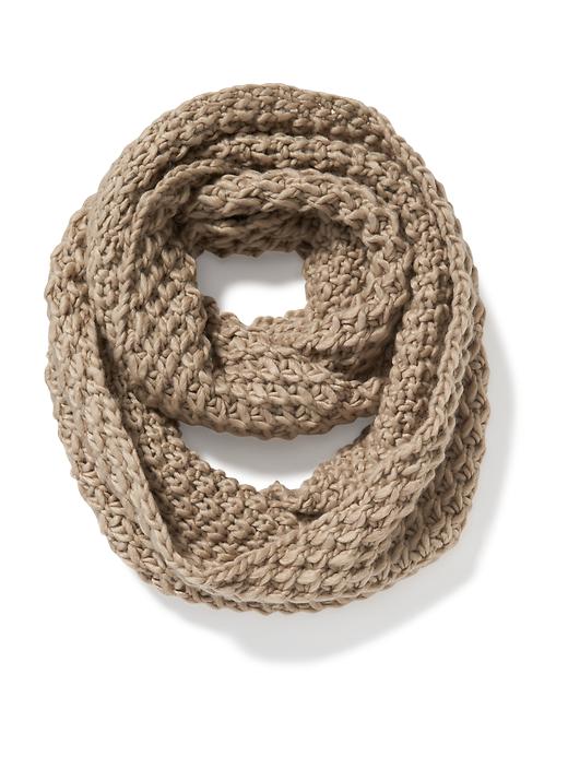 View large product image 1 of 2. Honeycomb-Stitch Infinity Scarf for Women