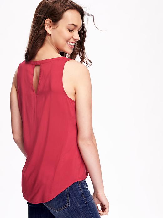 Image number 4 showing, Cut-Out V-Neck Tank for Women
