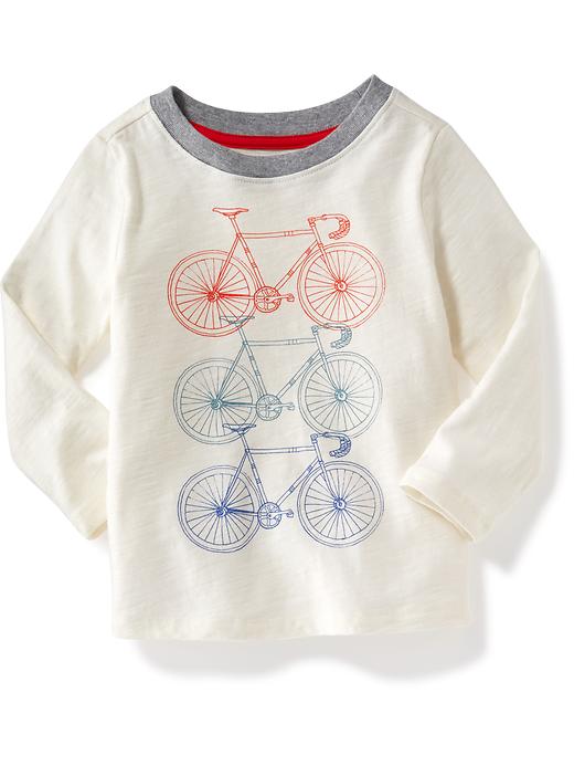 View large product image 1 of 1. Bicycle Graphic Crew-Neck Tee for Toddler