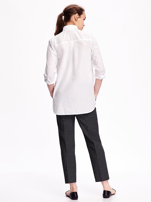 Image number 2 showing, Classic White Popover Tunic for Women