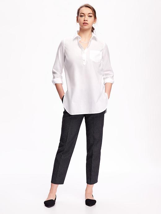 Image number 3 showing, Classic White Popover Tunic for Women
