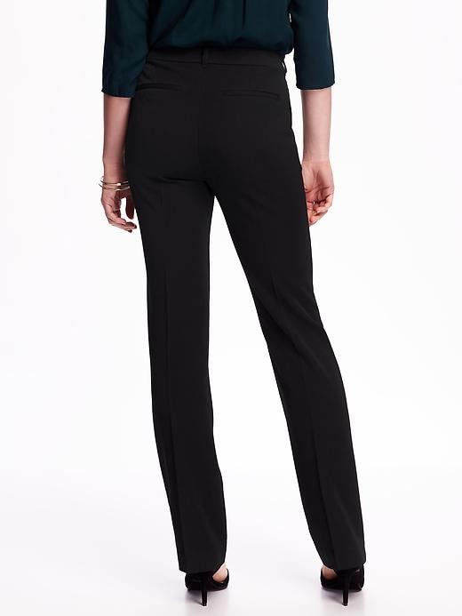 View large product image 2 of 3. Mid-Rise Straight Pants for Women