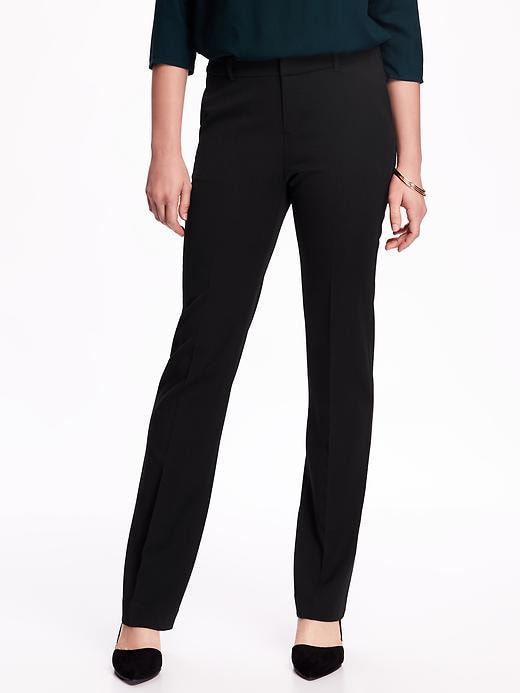 View large product image 1 of 3. Mid-Rise Straight Pants for Women