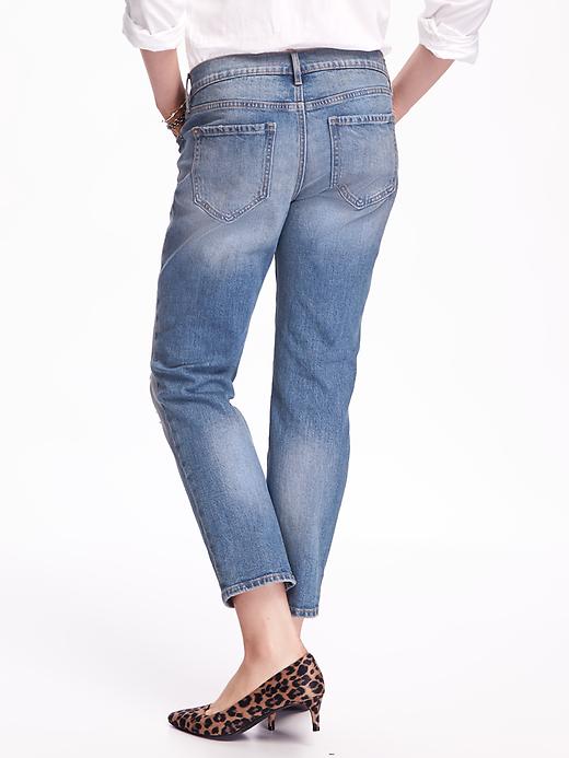 View large product image 2 of 3. Boyfriend Mid-Rise Straight Ankle Jeans for Women