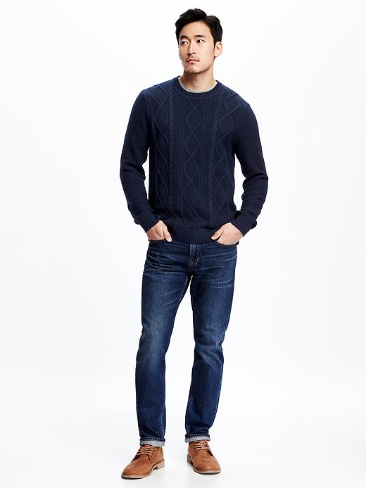 Image number 3 showing, Cable-Knit Sweater for Men
