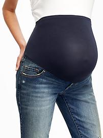 View large product image 3 of 3. Maternity Full-Panel Skinny Jeans