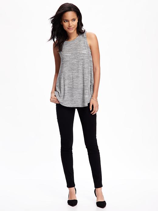 Image number 3 showing, Relaxed High-Neck Space-Dye Tank for Women