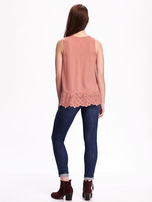 Image number 2 showing, Peplum Lace Tank for Women