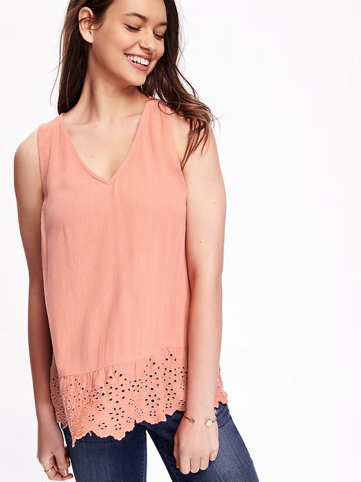 Image number 4 showing, Peplum Lace Tank for Women