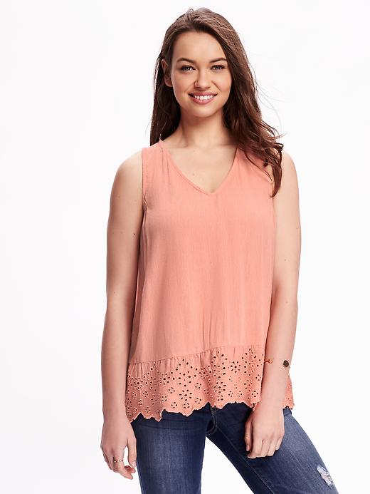 Image number 1 showing, Peplum Lace Tank for Women