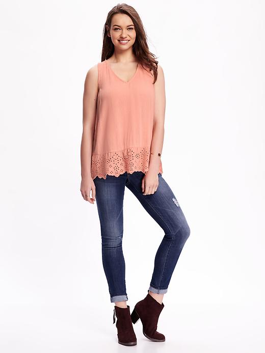Image number 3 showing, Peplum Lace Tank for Women