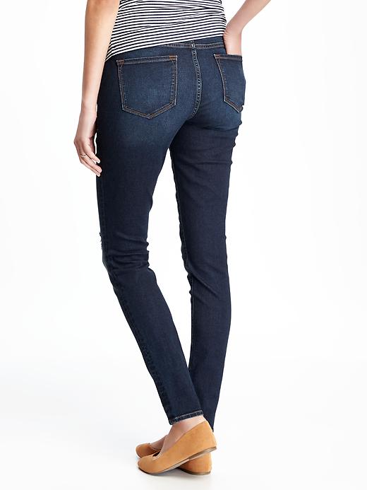View large product image 2 of 3. Maternity Side-Panel Skinny Destructed Rockstar Jeans