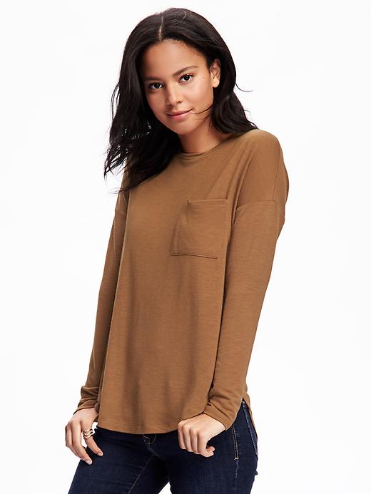 View large product image 1 of 1. Sweater-Knit Top for Women