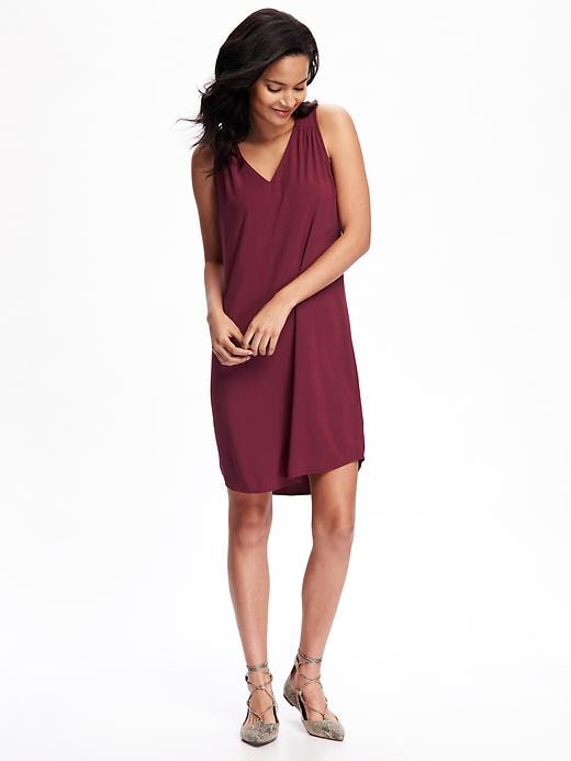 View large product image 1 of 1. V-Neck Shift Dress for Women