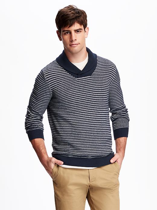 Image number 1 showing, Shawl-Collar Sweater for Men