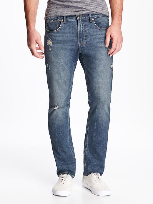 View large product image 1 of 2. Built-In Flex Slim Distressed Jeans For Men