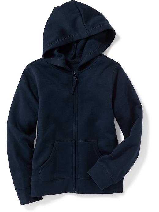 View large product image 1 of 1. Uniform Zip-Front Fleece Hoodie for Girls