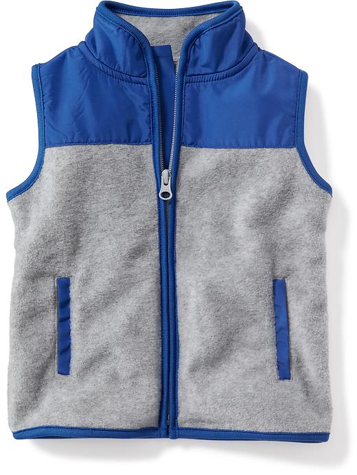View large product image 1 of 1. Micro Fleece Color-Block Vest for Toddler