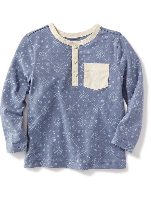 View large product image 1 of 1. Printed Pocket Henley for Toddler
